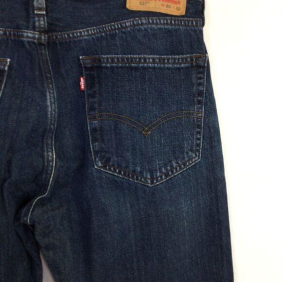 Levi's 527 Mens Slim Leg Jeans Dark Wash Blue Size 36X32 - Picture 14 of 16